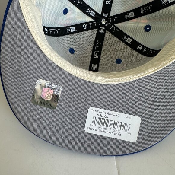 New York Giants Plaid 9FIFTY Snapback Hat By New Era Cap Blue/Red NFL 2024 - Picture 8 of 8